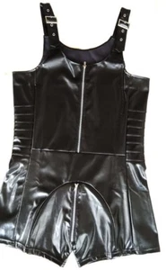 Herren PVC Body Wetlook Strampler schwarz Clubwear Rollenspiel Größe M - Bild 1 von 2