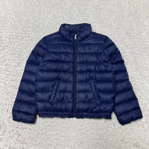 Polo Ralph Lauren Jacket Girls 6 Navy Down Puffer Coat Quilted Full Zip Kids - Picture 1 of 13