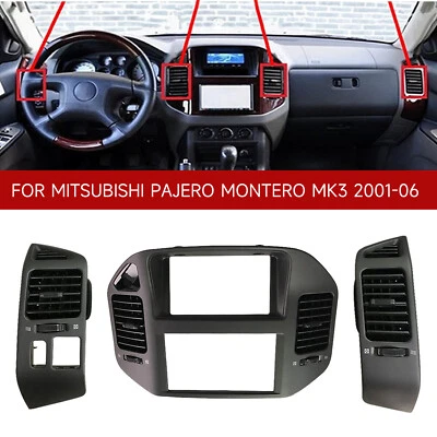 Para Mitsubishi Pajero Montero MK3 2001-06 tablero delantero centro salida de aire ventilación 3 piezas Foto 1 de 4