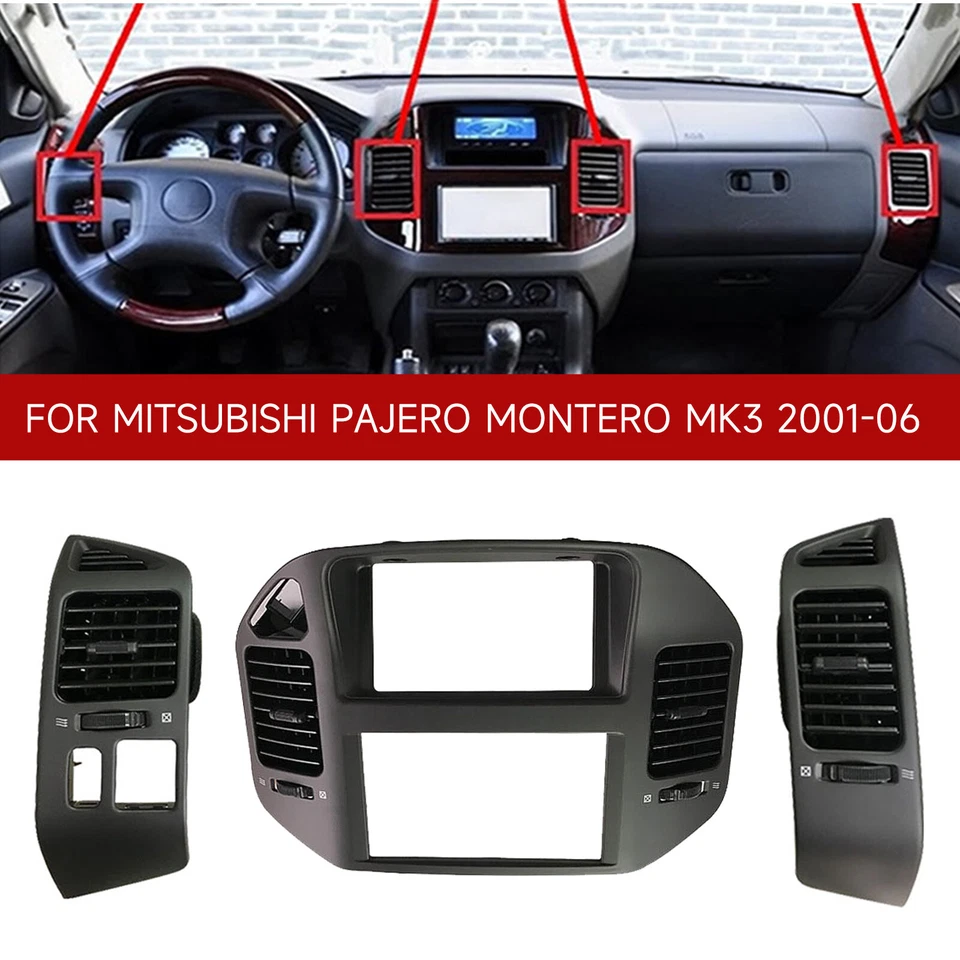 For 2001-06 Mitsubishi Pajero Montero MK3 Front Dash Center Air Outlet Vent 3PCS - Image 1 of 4