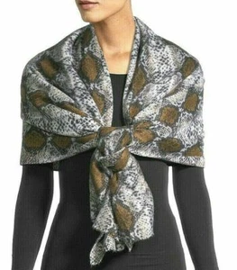 NEW TIME AND TRU WOMEN'S BLANKET SCARF SNAKE PRINT #TAN - Picture 1 of 2