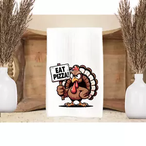 Lustiges Thanksgiving Küchentuch Essen Pizza Druck Urlaub Dekor Neuheit Geschenk NEU - Bild 1 von 5