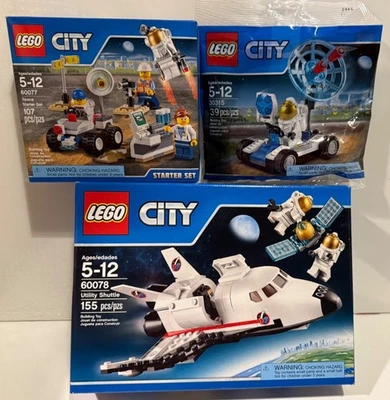 LEGO City Space Explorer Lot Space Utility Shuttle 60078, 60077, 30315 - Image 1 of 4