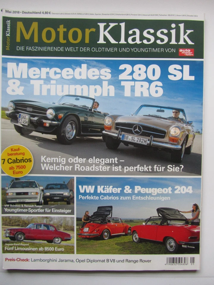 Motor Klassik 05/2018 :  Kaufberatung  - Mercedes 280 SL und Triumph TR6 - Bild 1 von 1