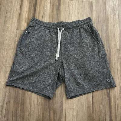 Pantalones Cortos VUORI Ponto Dreamknit Para Hombre Talla Mediana Cordón Gris Jaspeado Elastizados Foto 1 de 4