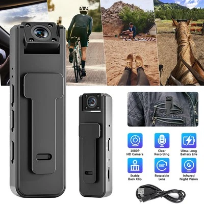 Mini Körperkamera 1080P  Tragbare Body Cam Polizei Kamera Nachtsicht Camcorder - Bild 1 von 4