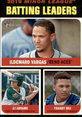 2020 Topps Heritage Minor League #184 Ildemaro Vargas/Yoandy Rea/CJ Abrams - Image 1 of 2