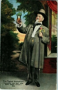 Heres to Old Kentucky Two Typical Kentuckians Kentucky Postcard Posted 1941 - Picture 1 of 2