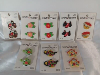 MARY ENGELBREIT -You Choose Black Scottie Dog, House, Flower Buttons + More New! - image 1 of 2