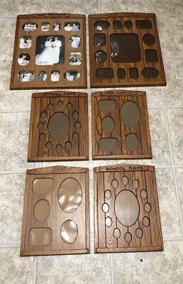 Lote de 6 años 70’s Mid Century Roble Macizo Boda Familia Días Escolares Foto 1 de 4