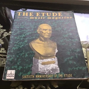 The Etude Music Magazine October 1943. ❤️❤️60th ANNIVERSARY EDITION EXCELLENT - Picture 1 of 19