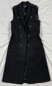 Rag & Bone Ashton Tailored Vest Black Wool Double Breasted Military Pockets NWT - Picture 1 of 20