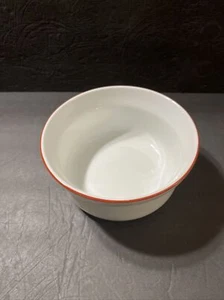 RARE RICHARD GINORI ITALIAN RED RIM PATTERN Vegetable Serving White Bowl 7” - Picture 1 of 11
