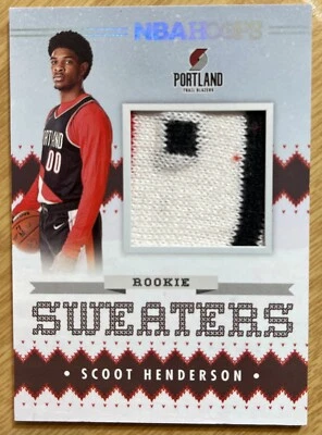 2023-24 NBA Hoops ROOKIE SWEATER Relic #RSW-SCO SCOOT HENDERSON RC 3 Colors - Image 1 of 2