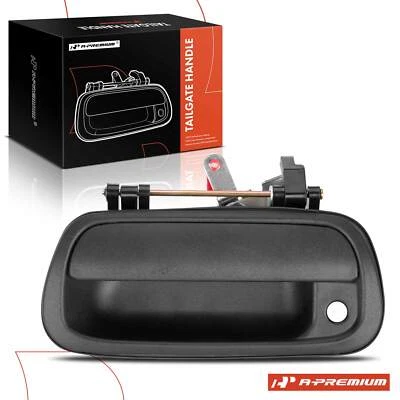 Manija de pestillo de puerta trasera negra lisa con bisel para Toyota Tundra 00-06 con cerradura Foto 1 de 4