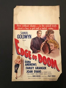 Edge of Doom Original Theatre Window Card (1950) - "14 x "22" Good - Picture 1 of 1
