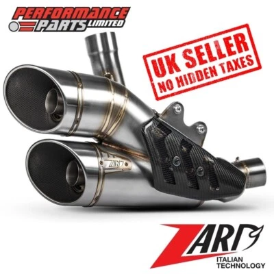 Silenciador de escape Ducati Diavel 1260 2021 Zard acero inoxidable + carbono antideslizante Race Foto 1 de 4
