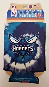 Charlotte Hornets NBA WinCraft Tie Dye Can Koozie Set of Two - Picture 1 of 2