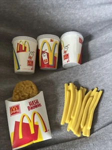 McDonald's Pretend Play Food hashish browns patatine fritte bibita 2001 HTF - Foto 1 di 4