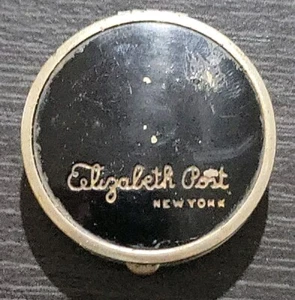 Petite 1930s Elizabeth Post Rouge Blush Compact Mirror with Original Applicator - Bild 1 von 10