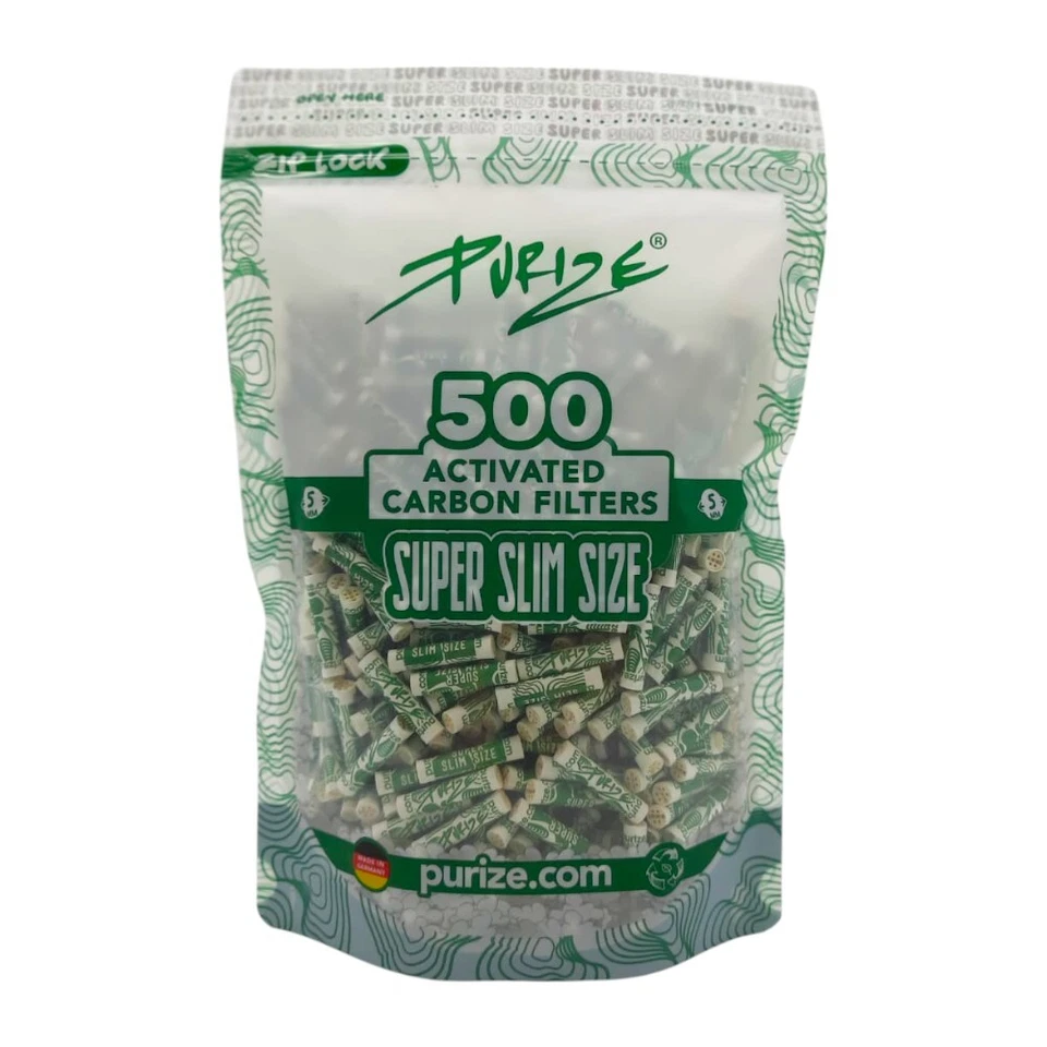 500 PURIZE Super Slim Size 5mm Aktivkohlefilter
