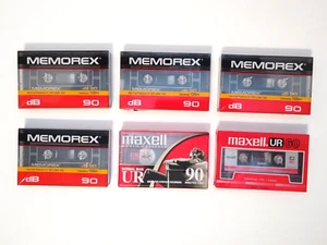 Memorex dB 90 / Maxell UR 90 / Maxell UR 60 Blank Audio Cassette Tapes NEW! - Picture 1 of 7