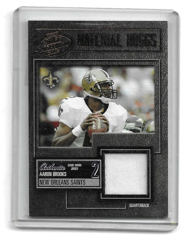 2003 Playoff Hogg Heaven Material Hoggs Bronze Football Card #MH7 Aaron Brooks  - Image 1 of 1