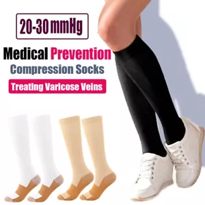 3x Calze a Compressione Diabetico Gonfio Linfedema Bariatrico per Neuropatia Calze - Foto 1 di 20