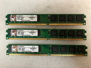 ~ (3x 1GB) Kingston KVR667D2N5K2/2G PC2-5300 DDR2-667 Slim Desktop DIMM Memory - Picture 1 of 3