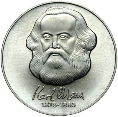 Commemorative coin East Germany GDR - 20 Mark 1983 A - Karl Marx 1818-1883 - UNC - Image 1 of 2