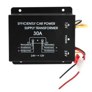 Car Power Supply Step-Down Inverter Transformer 24V To 12V Converter 30A Output - Picture 1 of 8