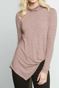 Karen Kane Petal Pink Sweater Tunic Top Cozy Soft Jersey Flannel XL Made In USA - Picture 1 of 4