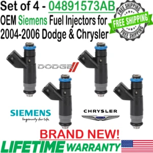 NEW Genuine Siemens 4 Units Fuel Injectors for 2004, 2005 Dodge Caravan 2.4L I4 - Picture 1 of 12
