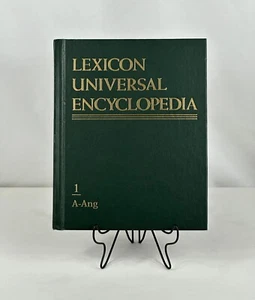 1987 Lexicon Universal Encyclopedia Volume 1 A-ANG Green & Gold VTG Hardcover - Picture 1 of 12