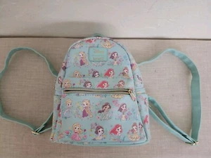 Disney Loungefly Princess Mini Rucksack Tasche Chibi Belle Arielle Jasmin Rapunzel - Bild 1 von 10