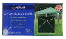 Premier Gazebo Garden 50 LED Lights Indoor Outdoor 2x2m Warm White Battery Oper