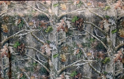 TECIDO DE CAMUFLAGEM DE MADEIRA VERDADEIRA KANATI POLI LYCRA 2 VIAS ELÁSTICO 59" DE LARGURA POR JARDA - Imagem 1 de 4