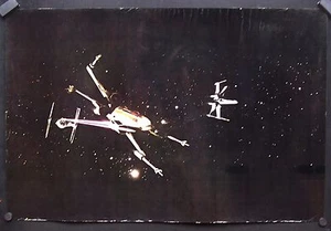 STAR WARS, Jumbo lobby card 20X40, X-Wing fighting in space, 1977 - Picture 1 of 2