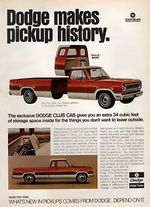 Dodge Club 1973 camioneta pickup cabina anuncio a color original - Imagen 1 de 1