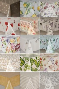 Wipe Clean Tablecloth PVC Vinyl Cover Wipeable Waterproof Table Cloth Protector - Picture 1 of 31