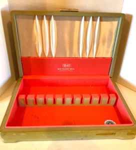 Vintage INTERNATIONAL SILVER ROGERS BROS Flatware Storage Box Anti-Tarnish Cloth - Picture 1 of 9