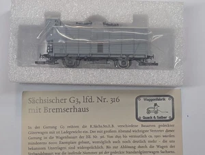 Waggonfabrik Quack & Salber Hädl 0113920-12 sächsicher G3 grau 14872 Bremserhaus - Bild 1 von 4