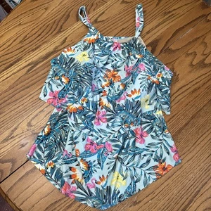 Swim By Cacique Top Size 20 Tropical Floral Hawaiian - Picture 1 of 7