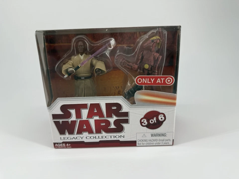 Hasbro Star Wars Legacy Collection Geonosis Arena Showdown - Mace Windu and Battle Droid Commander Action Figure