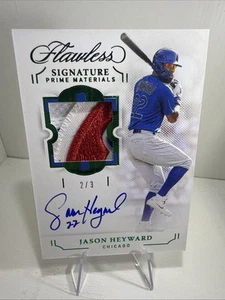 2022 Panini Flawless Signature Prime Materials Jason Heyward #SPM-JH /3 (AU/MEM) - Picture 1 of 7