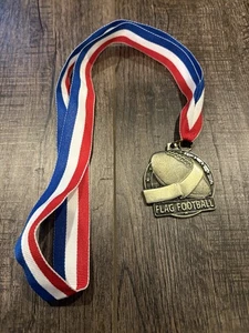 Flagge Fußball Auszeichnung Medaillen Gold 2" Sport Auszeichnungen Trophäe mit Halsband 8 Stück - Bild 1 von 2