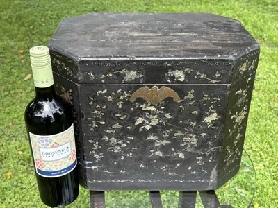 Rare China Trade Chinese Commercial Tea Caddy With Engraved Pewter Container - Image 1 of 4