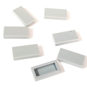 Lot of 7 LEGO Light Bluish Gray 1x2 Tile 3069 / 30070 Brick Parts Pieces