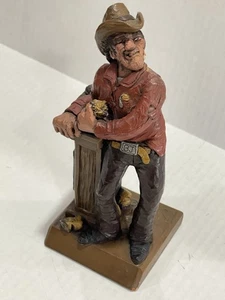 VINCENT COWBOY AN DER BAR FIGUR VON J VINCENT STUDIOS 1982 HANDBEMALT & SIGNIERT - Bild 1 von 15