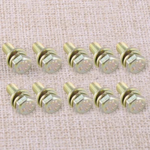 100pcs/kit M6x16mm 8.8 Grade Zinc Plated Hex Head Bolt With Washer - Picture 1 of 4